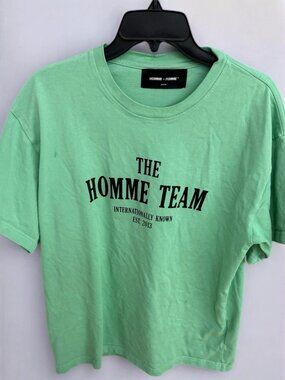 Homme + Femme Los Angeles Team Graphic T-Shirt Green Size Medium